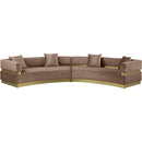 Meridian Belsa Brown Velvet 2 pc Sectional IMAGE 3