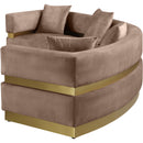 Meridian Belsa Brown Velvet 2 pc Sectional IMAGE 4