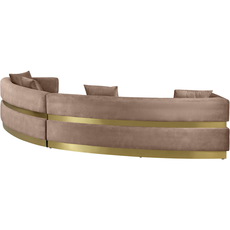 Meridian Belsa Brown Velvet 2 pc Sectional IMAGE 5