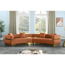 Meridian Belsa Cognac Velvet 2 pc Sectional IMAGE 2