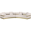 Meridian Belsa Cream Velvet 2 pc Sectional IMAGE 3