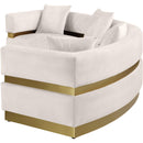Meridian Belsa Cream Velvet 2 pc Sectional IMAGE 4