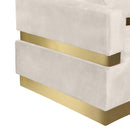 Meridian Belsa Cream Velvet 2 pc Sectional IMAGE 7