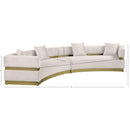 Meridian Belsa Cream Velvet 2 pc Sectional IMAGE 9