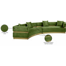 Meridian Belsa Olive Velvet 2 pc Sectional IMAGE 10