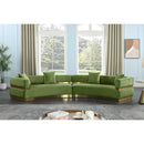 Meridian Belsa Olive Velvet 2 pc Sectional IMAGE 2