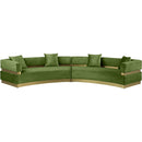 Meridian Belsa Olive Velvet 2 pc Sectional IMAGE 3