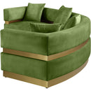 Meridian Belsa Olive Velvet 2 pc Sectional IMAGE 4