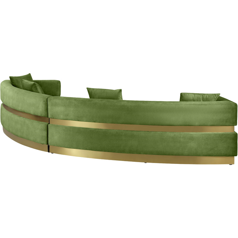Meridian Belsa Olive Velvet 2 pc Sectional IMAGE 5