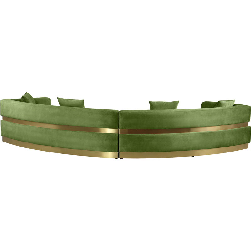 Meridian Belsa Olive Velvet 2 pc Sectional IMAGE 6