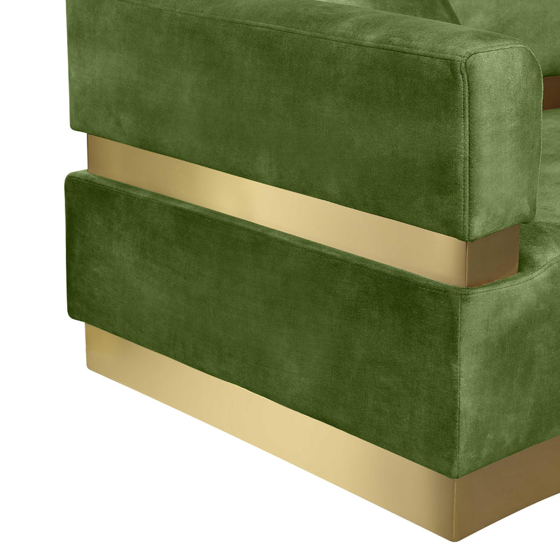 Meridian Belsa Olive Velvet 2 pc Sectional IMAGE 7
