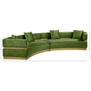 Meridian Belsa Olive Velvet 2 pc Sectional IMAGE 9