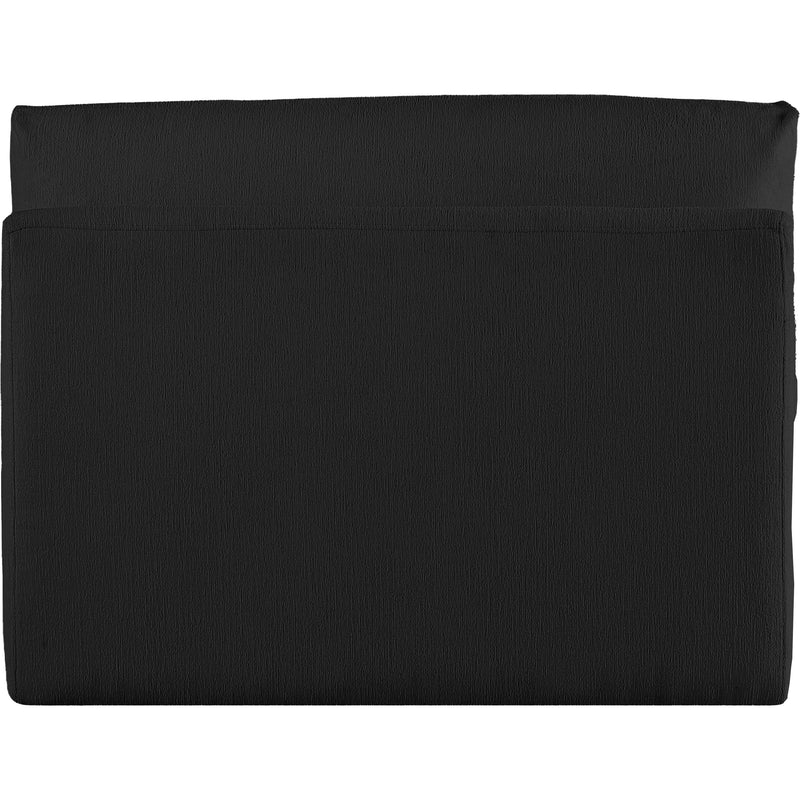 Meridian Ease Black Polyester Fabric Armless IMAGE 3