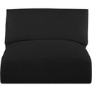 Meridian Ease Black Polyester Fabric Armless IMAGE 4