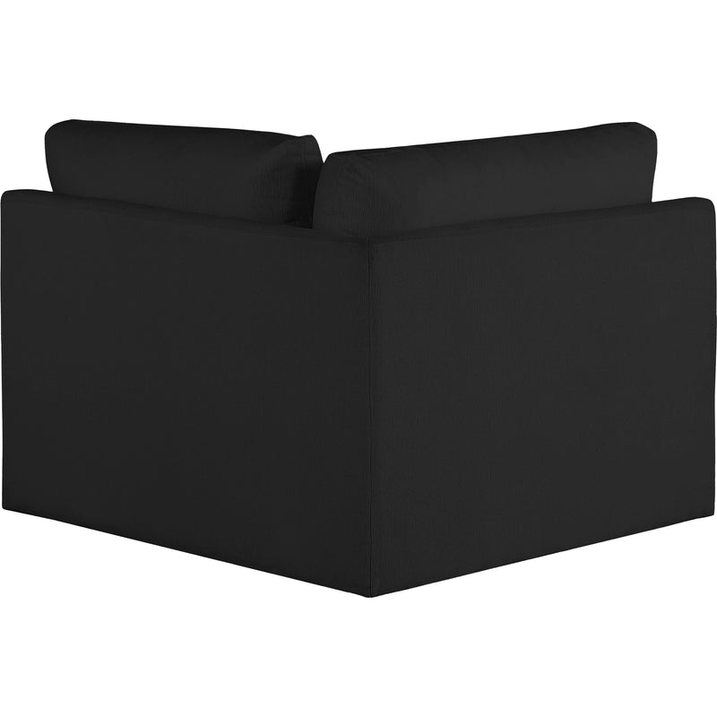 Meridian Ease Black Polyester Fabric Corner IMAGE 3