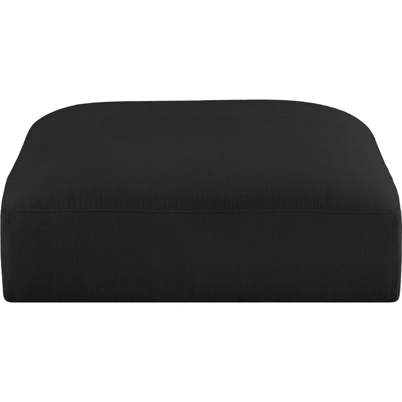 Meridian Ease Black Polyester Fabric Ottoman IMAGE 3
