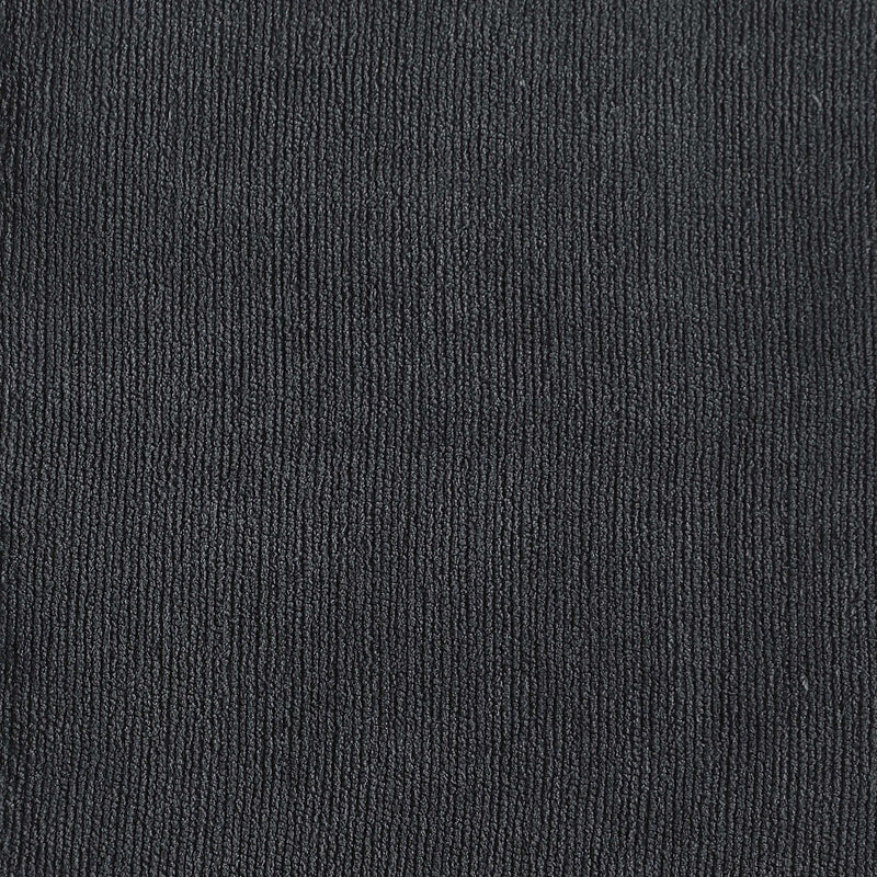 Meridian Ease Black Polyester Fabric Ottoman IMAGE 4