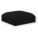 Meridian Ease Black Polyester Fabric Ottoman IMAGE 5