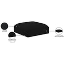Meridian Ease Black Polyester Fabric Ottoman IMAGE 6
