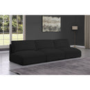 Meridian Ease Black Polyester Fabric Modular Sofa IMAGE 2
