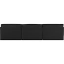 Meridian Ease Black Polyester Fabric Modular Sofa IMAGE 3