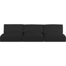 Meridian Ease Black Polyester Fabric Modular Sofa IMAGE 4