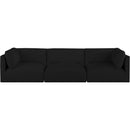 Meridian Ease Black Polyester Fabric Modular Sofa IMAGE 4