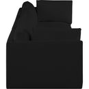 Meridian Ease Black Polyester Fabric Modular Sofa IMAGE 5