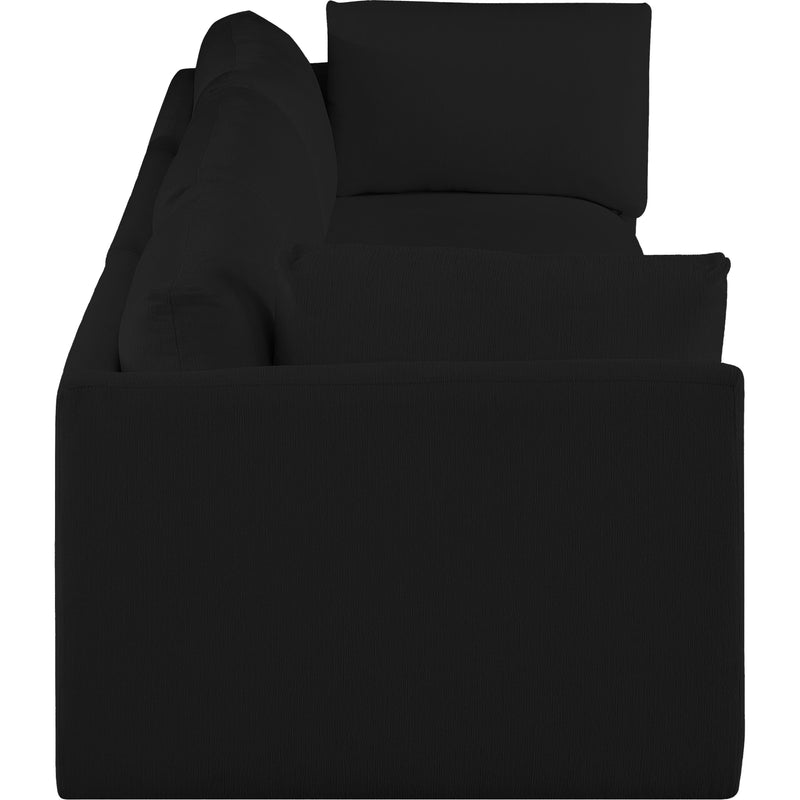 Meridian Ease Black Polyester Fabric Modular Sofa IMAGE 5