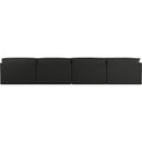 Meridian Ease Black Polyester Fabric Modular Sofa IMAGE 3