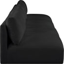 Meridian Ease Black Polyester Fabric Modular Sofa IMAGE 5