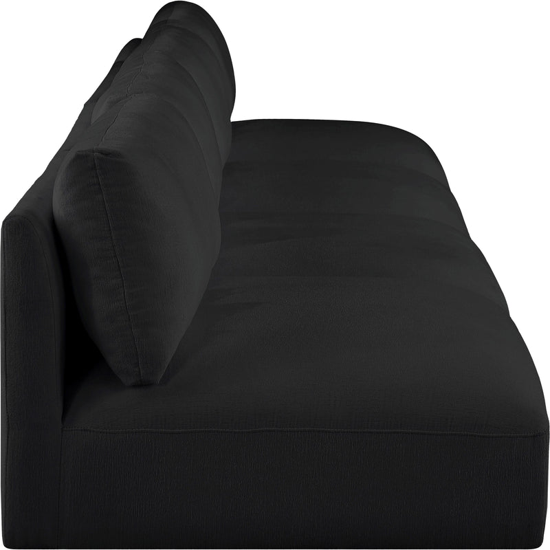 Meridian Ease Black Polyester Fabric Modular Sofa IMAGE 5