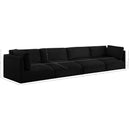 Meridian Ease Black Polyester Fabric Modular Sofa IMAGE 8
