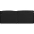 Meridian Ease Black Polyester Fabric Modular Sofa IMAGE 3