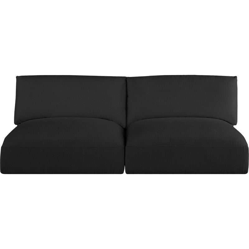 Meridian Ease Black Polyester Fabric Modular Sofa IMAGE 4
