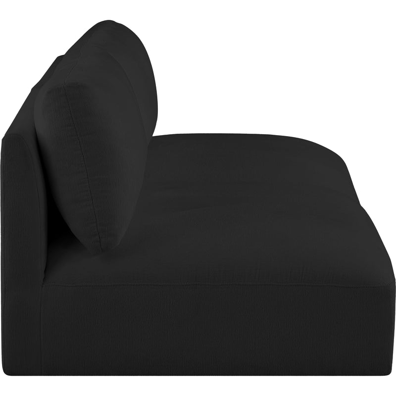 Meridian Ease Black Polyester Fabric Modular Sofa IMAGE 5