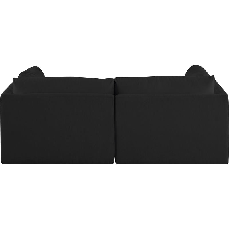 Meridian Ease Black Polyester Fabric Modular Sofa IMAGE 3