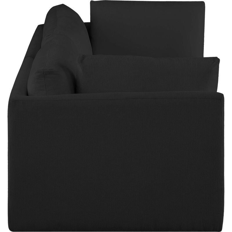 Meridian Ease Black Polyester Fabric Modular Sofa IMAGE 5