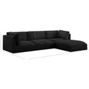 Meridian Ease Black Polyester Fabric Modular Sectional IMAGE 13