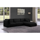 Meridian Ease Black Polyester Fabric Modular Sectional IMAGE 3