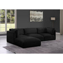 Meridian Ease Black Polyester Fabric Modular Sectional IMAGE 4