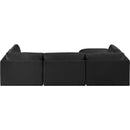 Meridian Ease Black Polyester Fabric Modular Sectional IMAGE 6