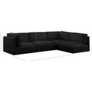 Meridian Ease Black Polyester Fabric Modular Sectional IMAGE 13