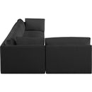 Meridian Ease Black Polyester Fabric Modular Sectional IMAGE 9