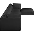 Meridian Ease Black Polyester Fabric Modular Sectional IMAGE 10
