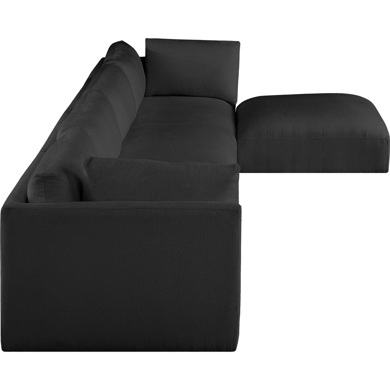 Meridian Ease Black Polyester Fabric Modular Sectional IMAGE 10