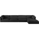 Meridian Ease Black Polyester Fabric Modular Sectional IMAGE 8