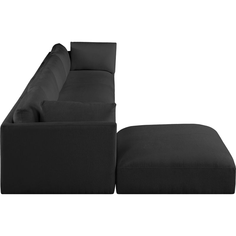 Meridian Ease Black Polyester Fabric Modular Sectional IMAGE 9