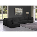 Meridian Ease Black Polyester Fabric Modular Sectional IMAGE 4