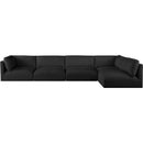 Meridian Ease Black Polyester Fabric Modular Sectional IMAGE 8